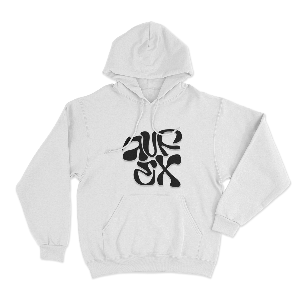 Auf Ex Logo Unisex Hoodie White Auf Ex Logo Unisex Hoodie White