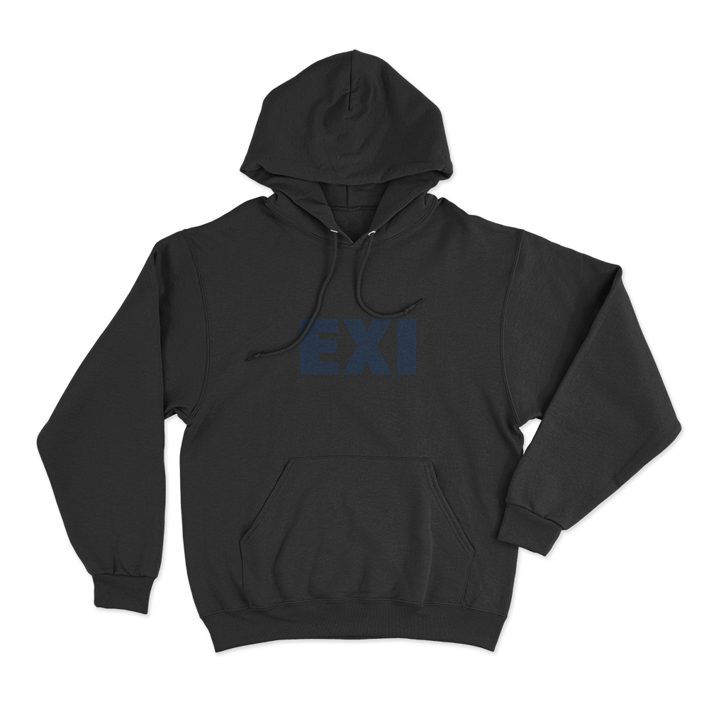 Minimal EXI Unisex Hoodie Black Minimal EXI Unisex Hoodie Black