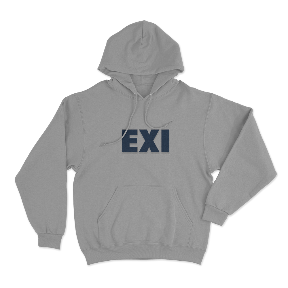 Minimal EXI Unisex Hoodie Grey Minimal EXI Unisex Hoodie Grey