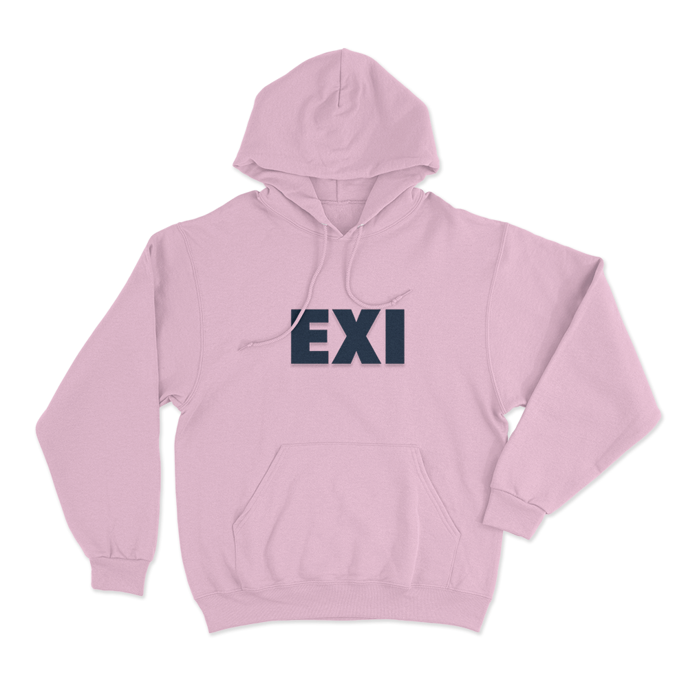 Minimal EXI Unisex Hoodie Pink Minimal EXI Unisex Hoodie Pink