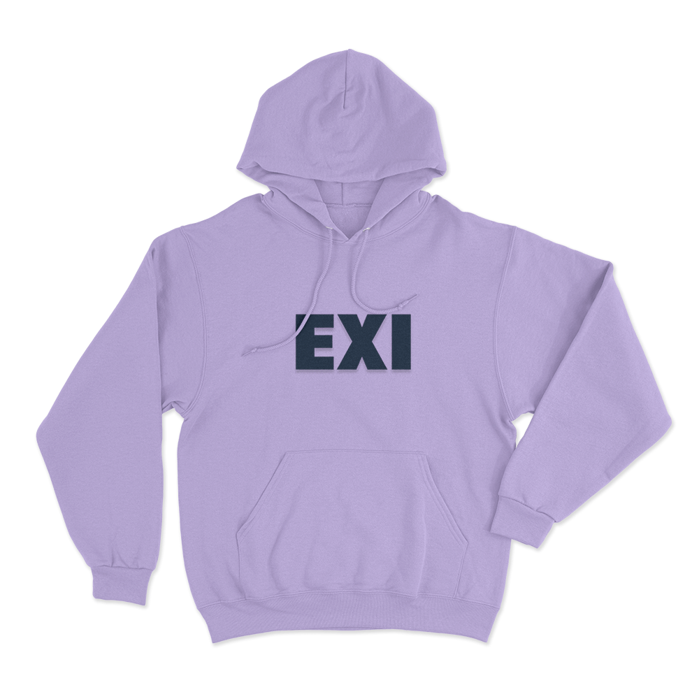 Minimal EXI Unisex Hoodie Purple Minimal EXI Unisex Hoodie Purple