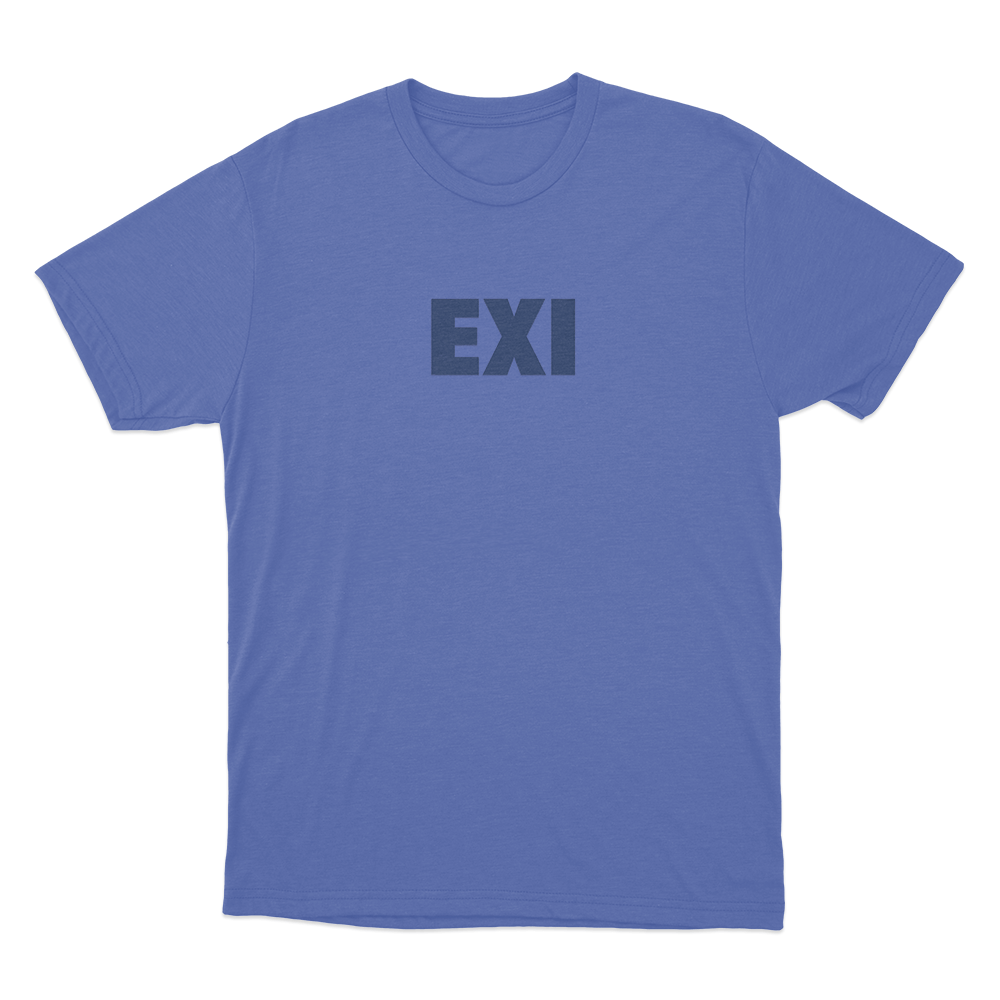 Minimal EXI Unisex T Shirt Blue Minimal EXI Unisex T Shirt Blue