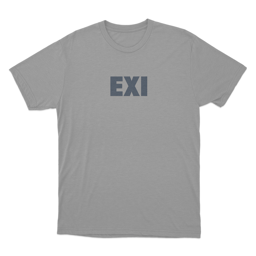 Minimal EXI Unisex T Shirt Grey Minimal EXI Unisex T Shirt Grey