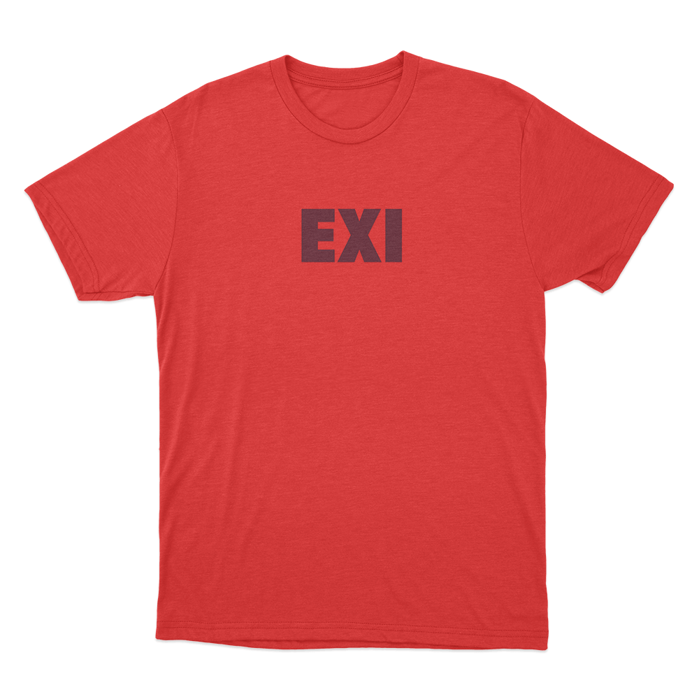 Minimal EXI Unisex T Shirt Red Minimal EXI Unisex T Shirt Red